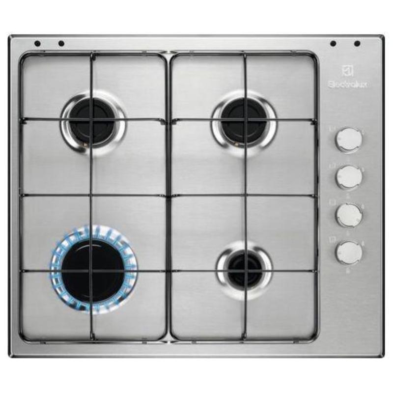 Image of Electrolux egs6404sx serie 300 piano cottura a gas 4 zone 60 cm acciaio inox