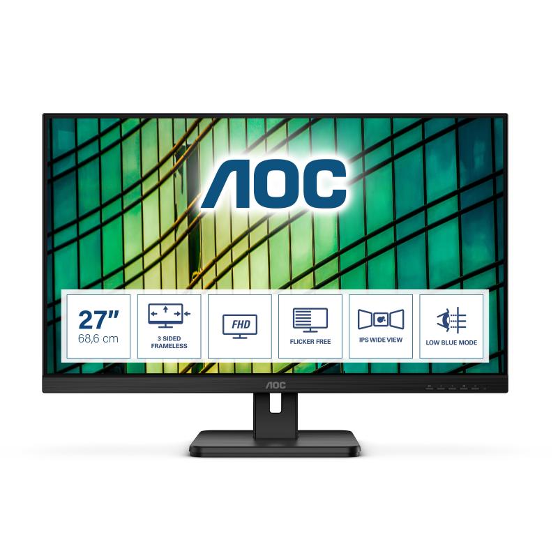 Image of Aoc monitor 27`` led ips essential-line 27e2qae 1920 x 1080 full hd tempo di risposta 4 ms