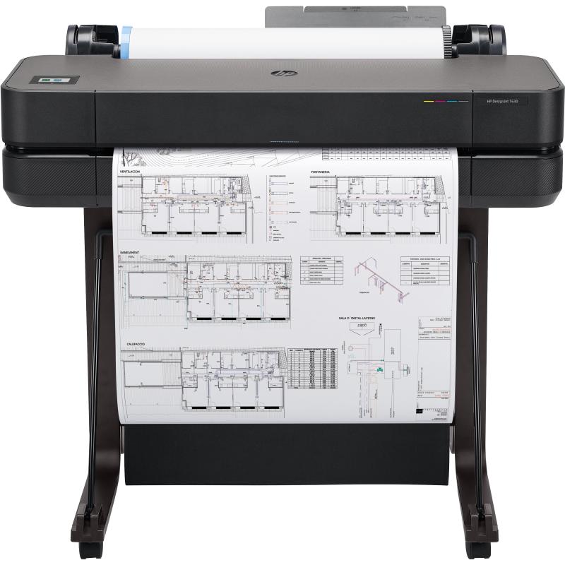 Image of Hp designjet t630 stampante grandi formati 24 colore ink jet quadricromia wi-fi a1 fino a 0.5 min/pagina usb gigabit lan 2400 x 1200 dpi nero