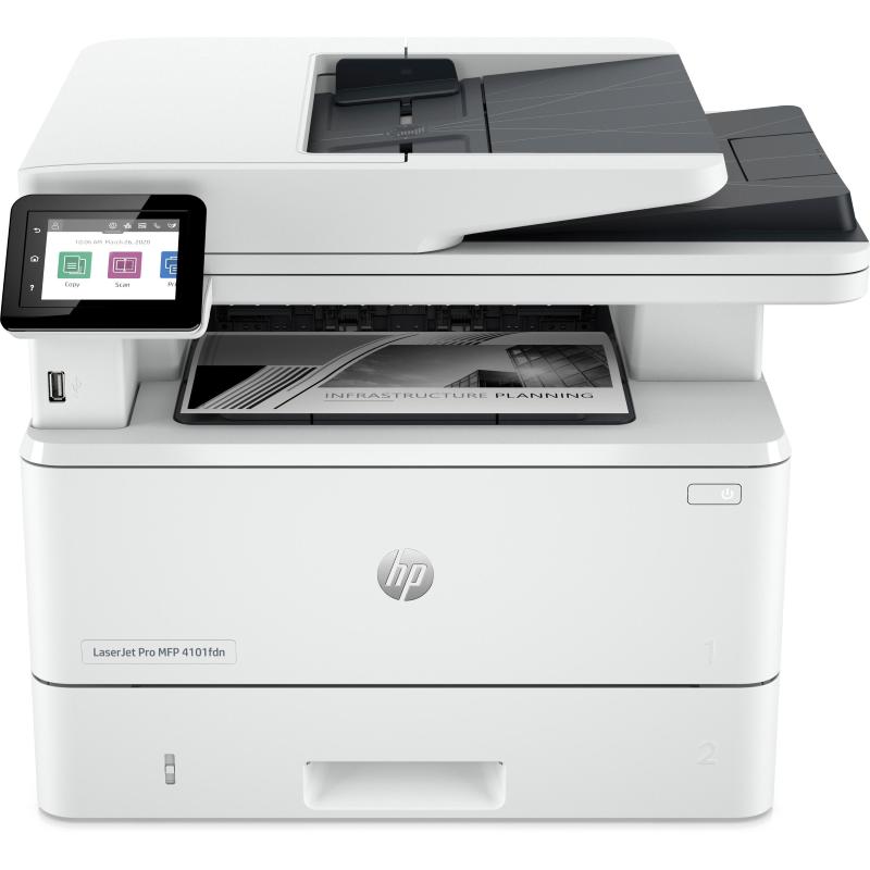 Image of Hp laserjet pro 4102fdn stampante multifunzione laser b/n a4 fax f/r duplex 350 fogli gigabit lan usb 40ppm cod030