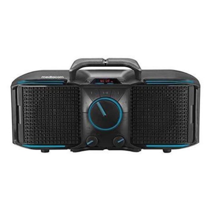 Image of Mediacom m-ps60 musicbox party altoparlante boombox 20w led bluetooth nero