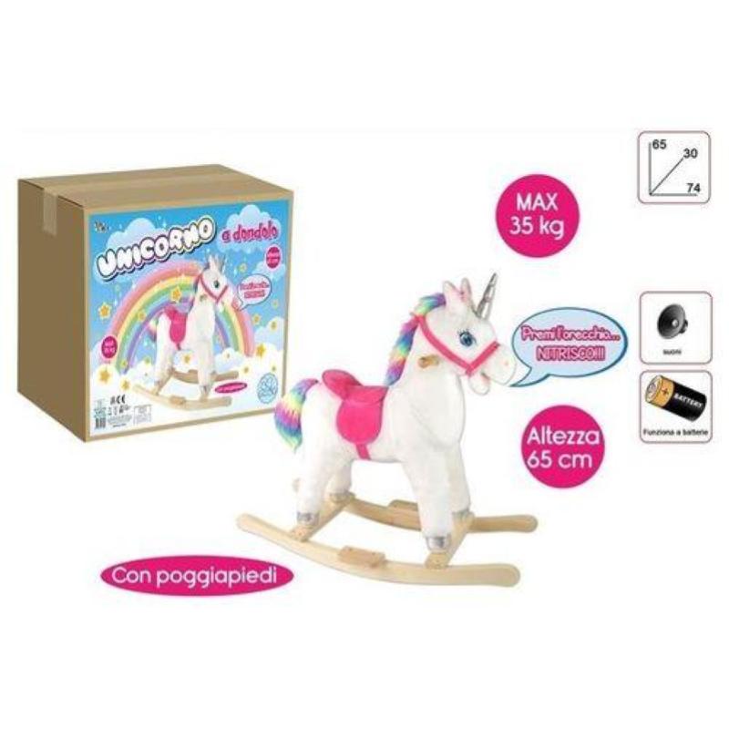Toys garden dondolo unicorno con suoni 65x74cm