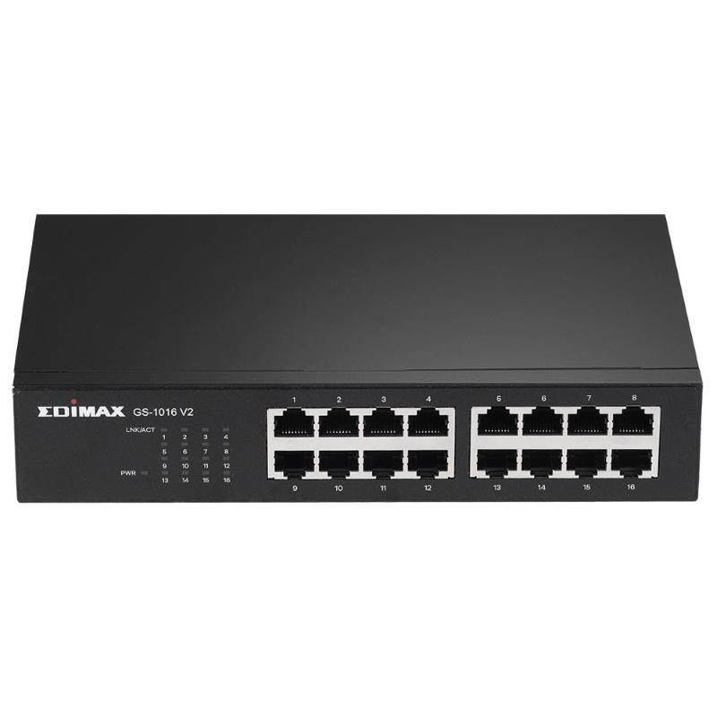 Image of Edimax gs-1016 v2 switch di rete gestito gigabit ethernet 10-100-1000 nero