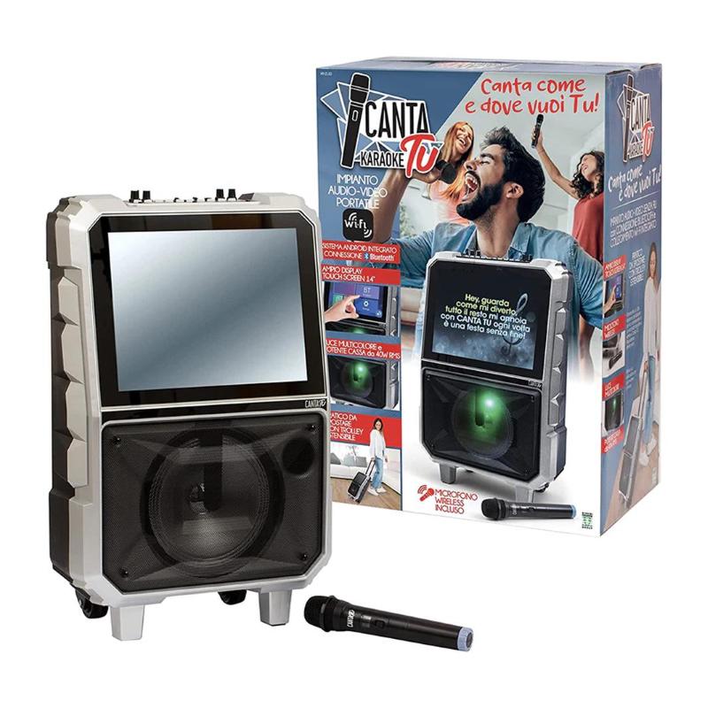 Image of Giochi preziosi canta tu karaoke impianto audio video portatile incluso microfono wireless