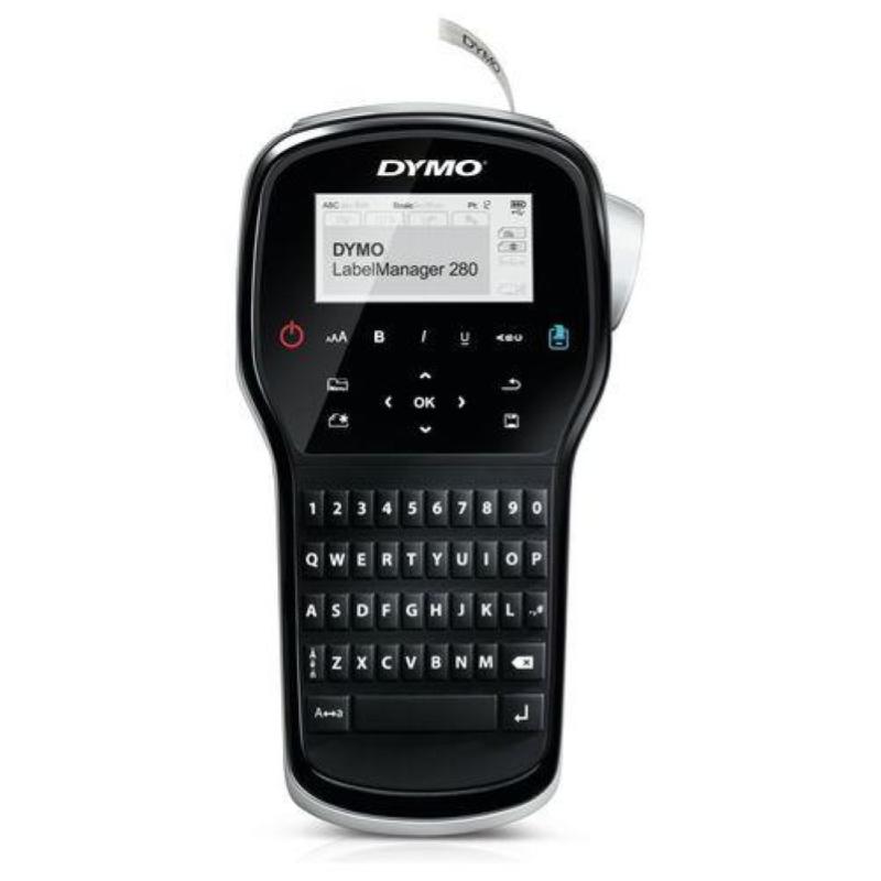Image of Dymo labelmanager 280 kit etichettatrice portatile ricaricabile tastiera qwerty con custodia e 2 nastri per etichette