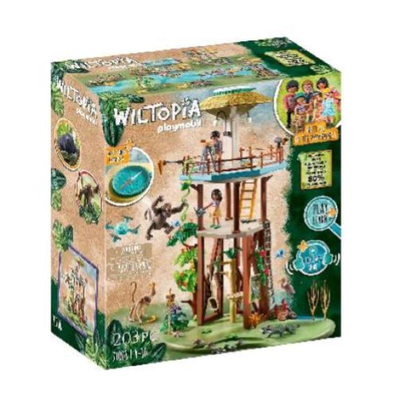 Image of Playmobil wiltopia centro osservazione animali dell`amazzonia con 2 personaggi bussola e animali