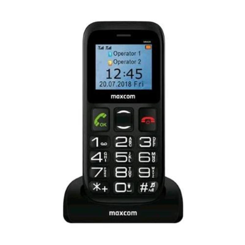 Image of Maxcom comfort mm426 1.77`` telefono per anziani con tasto sos nero