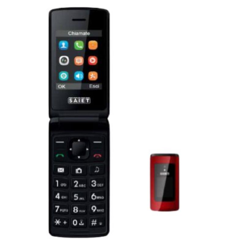 Image of Cellulare saiet like st-mc20 dual sim 2.4 clamshell radio fm italia red