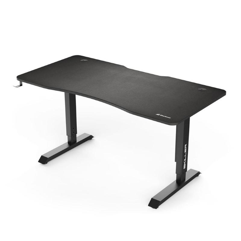 Image of Sharkoon skiller sgd10 gaming desk scrivania da gioco larghezza 160 cm lunghezza 80 cm 3 livelli di altezza in lega di acciaio nero