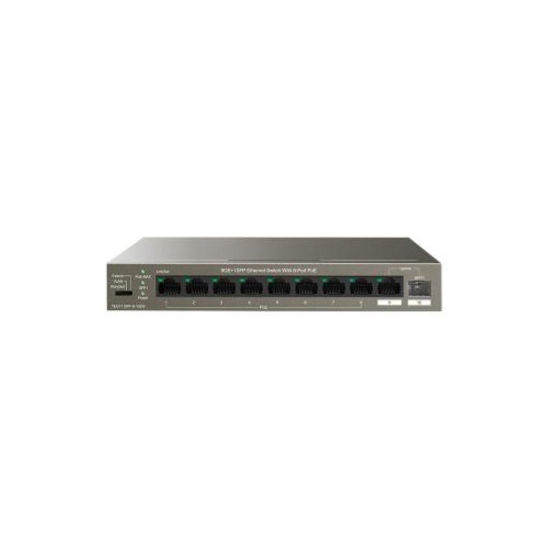 Tenda teg1110pf-8-102w switch di rete gestito gigabit ethernet 10-100-1000 supporto power over ethernet grigio