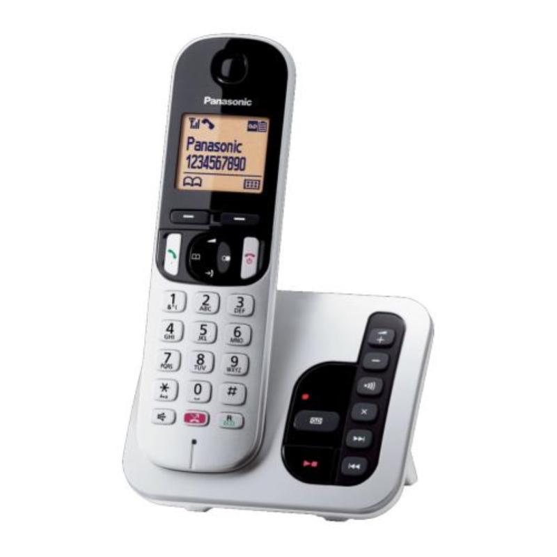 Image of Panasonic kx-tgc260jts telefono cordless digitale con segreteria telefonica digitale silver