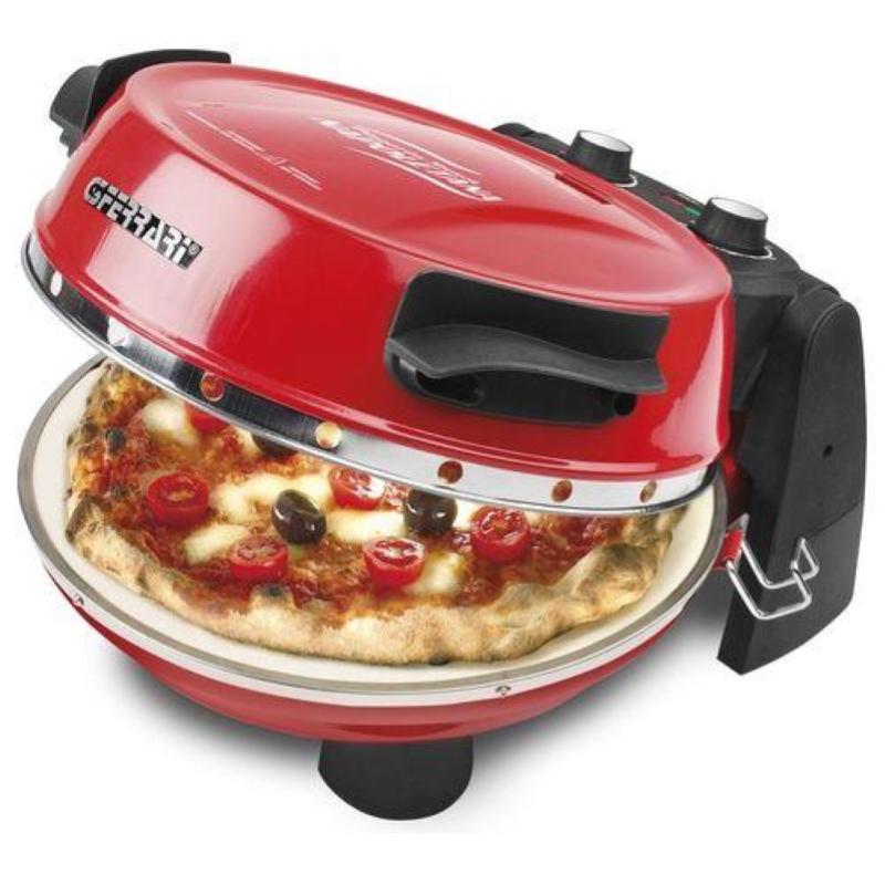 Image of G3 ferrari napoletana g1003202 fornetto elettrico per pizza e snack 1200w plus evo nero-rosso