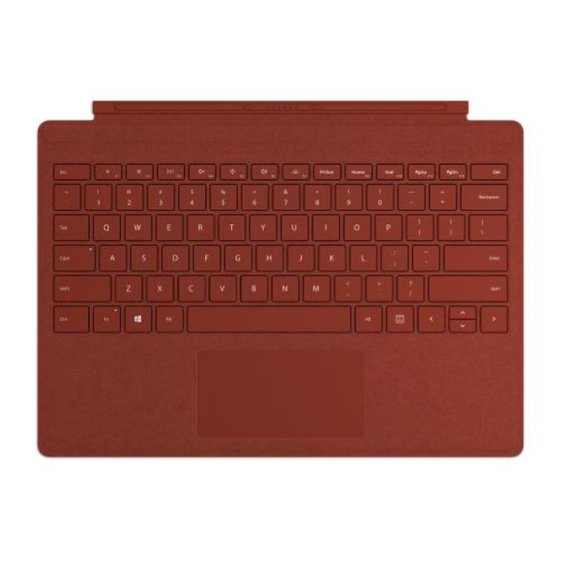 Image of Microsoft surface go cover e tastiera con tasti retroilluminati e trackpad rosso