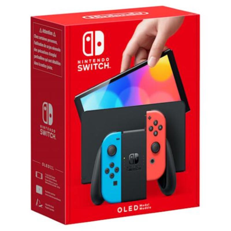 Nintendo switch oled console da gioco portatile 7`` 64gb touch screen wi-fi blu-rosso