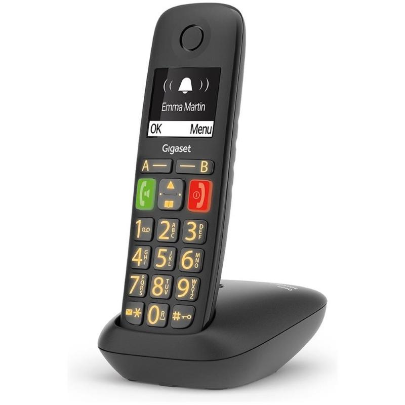 Image of Gigaset e290 cordless senior dect 2 tasti chiamata rapida nero cod030