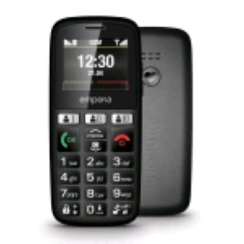 Image of Cellulare emporia happy 2g 1.33 ram 32mb black italia senior phone