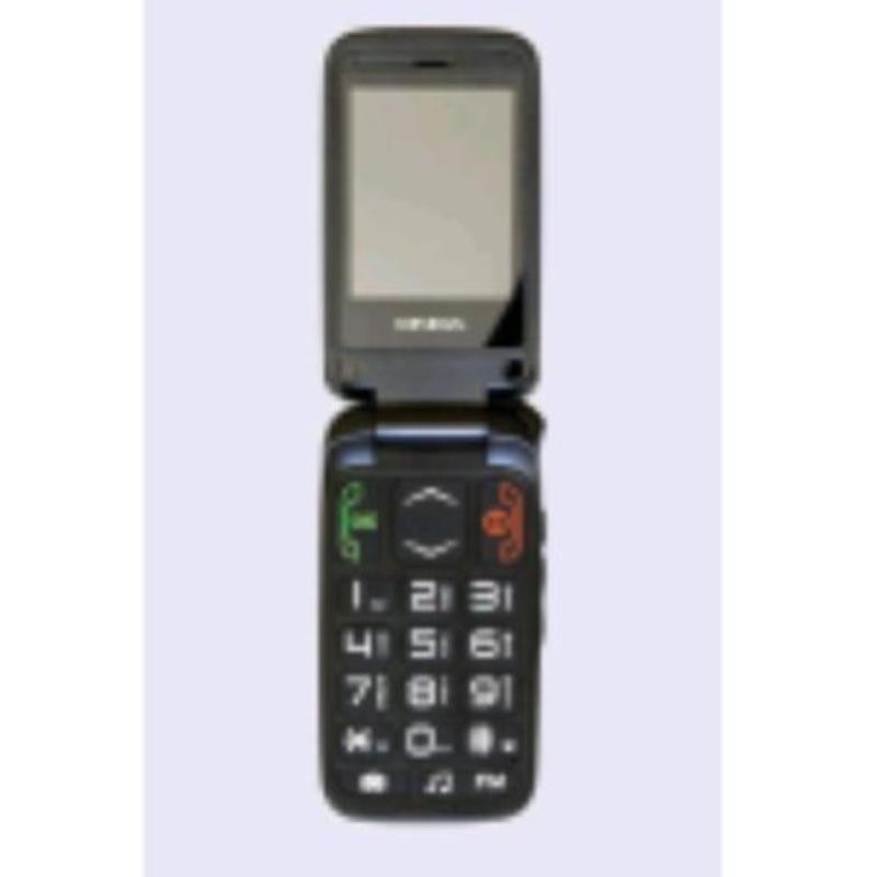 Image of Onda f12 felice+ dual sim senior phone clamshell 2.4 tasti grandi vivavoce tasto sos radio fm italia black