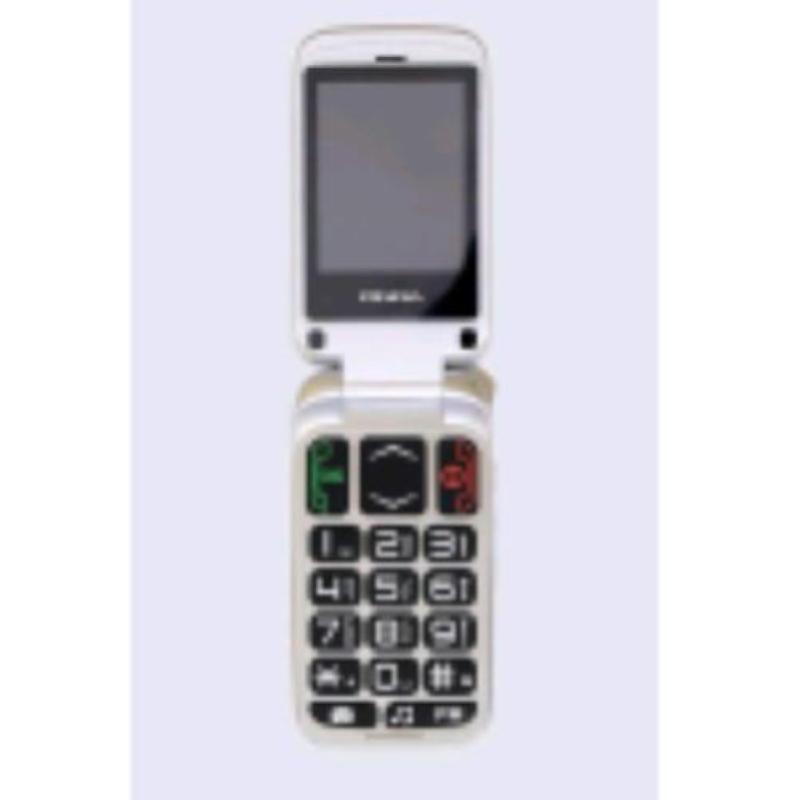 Image of Onda f12 felice+ dual sim senior phone clamshell 2.4 tasti grandi vivavoce tasto sos radio fm italia white