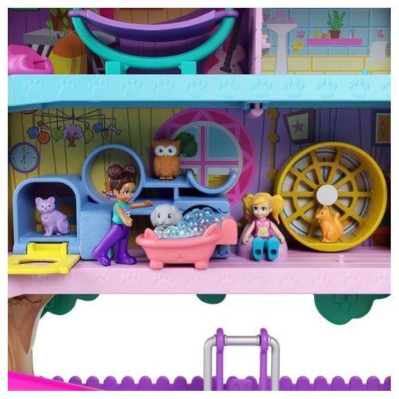 Image of Mattel playset polly pocket pollyville casa sullalbero dei cuccioli