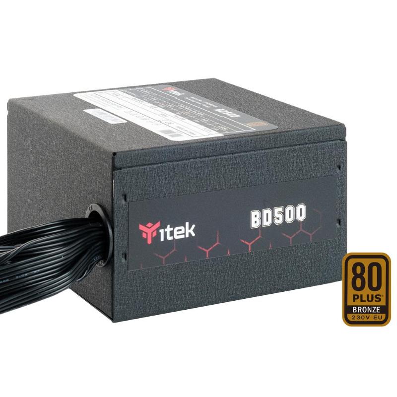 Image of Itek bd500 alimentatore atx 500w 230v certificazione 80 plus bronze raffreddamento attivo