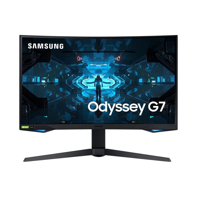 Image of Samsung odyssey monitor gaming g7 da 27`` 2560x1440 (wqhd 2k) curvo (1000r), hdr 600, va, 240 hz, 1ms, freesync pro, g-sync, hdmi, usb 3.0, display port, ingresso audio, has, pivot, pip, pbp