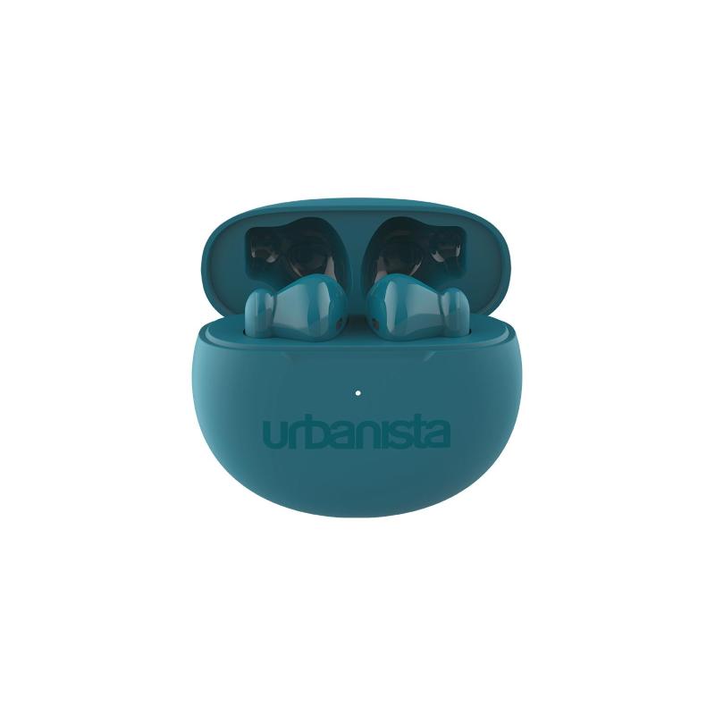 Image of Urbanista austin auricolari wireless bluetooth 5.3 in ear ipx4 cuffie con doppio microfono 20 ore di riproduzione controlli touch tws usb-c custodia di ricaricalago verde