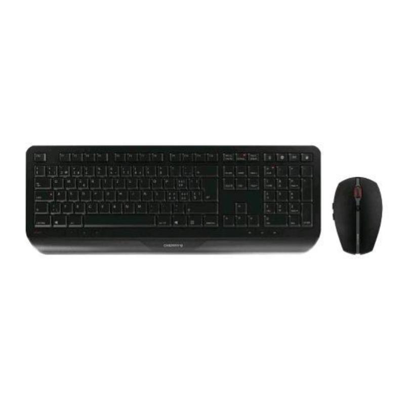 Image of Cherry gentix kit tastiera e mouse ottico wireless 2.000 dpi 115 tasti layout tedesco black