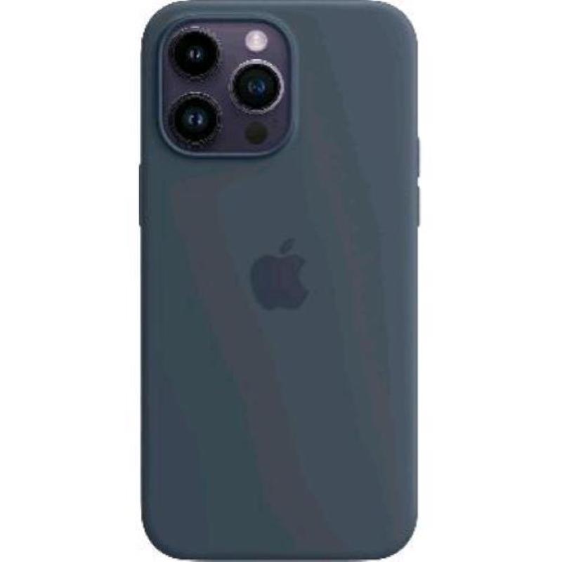 Image of Apple custodia magsafe inÂ silicone per iphoneÂ 14Â proÂ maxÂ storm blue
