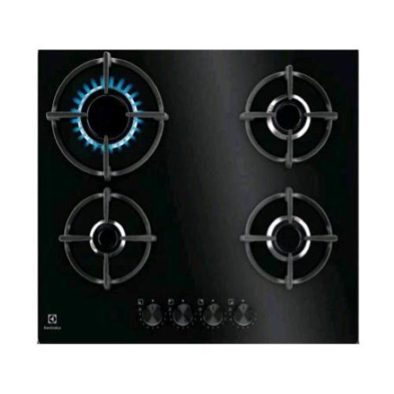 Image of Electrolux egg64272k serie 600 piano cottura a gas 4 zone steppower speed burners 60cm nero