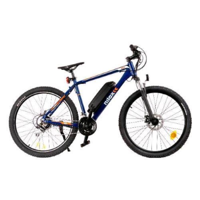 Image of Nilox x6 plus bicicletta elettrica a pedalata assistita 250w ruote 27.5 velocita` 25 km/h autonomia 90 km blu