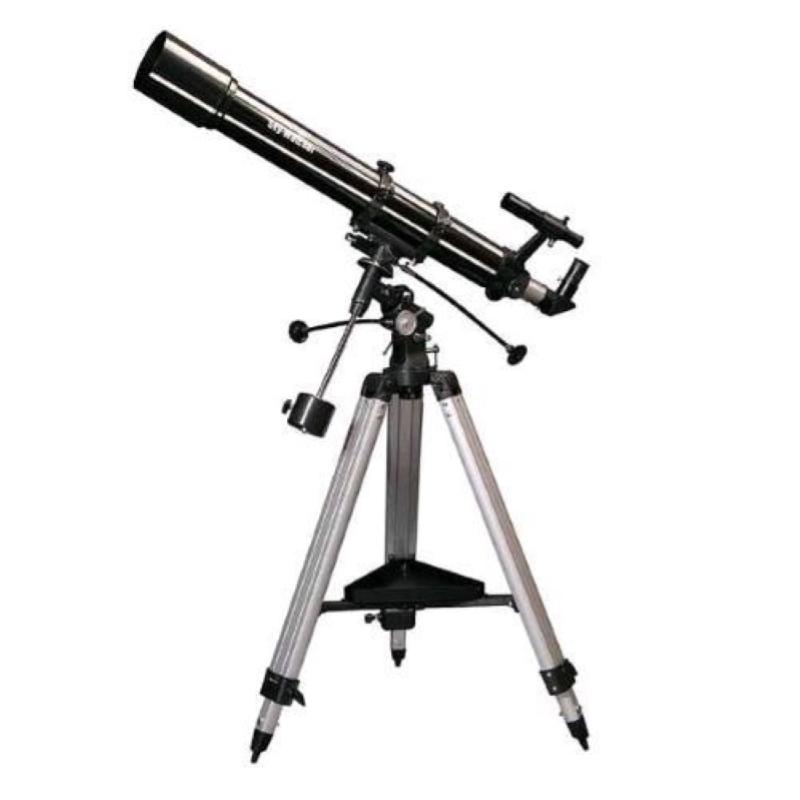 Image of Sky watcher evostar 90/900 eq2 telescopio obbiettivo 90 mm focale 900 mm trppiede incluso nero