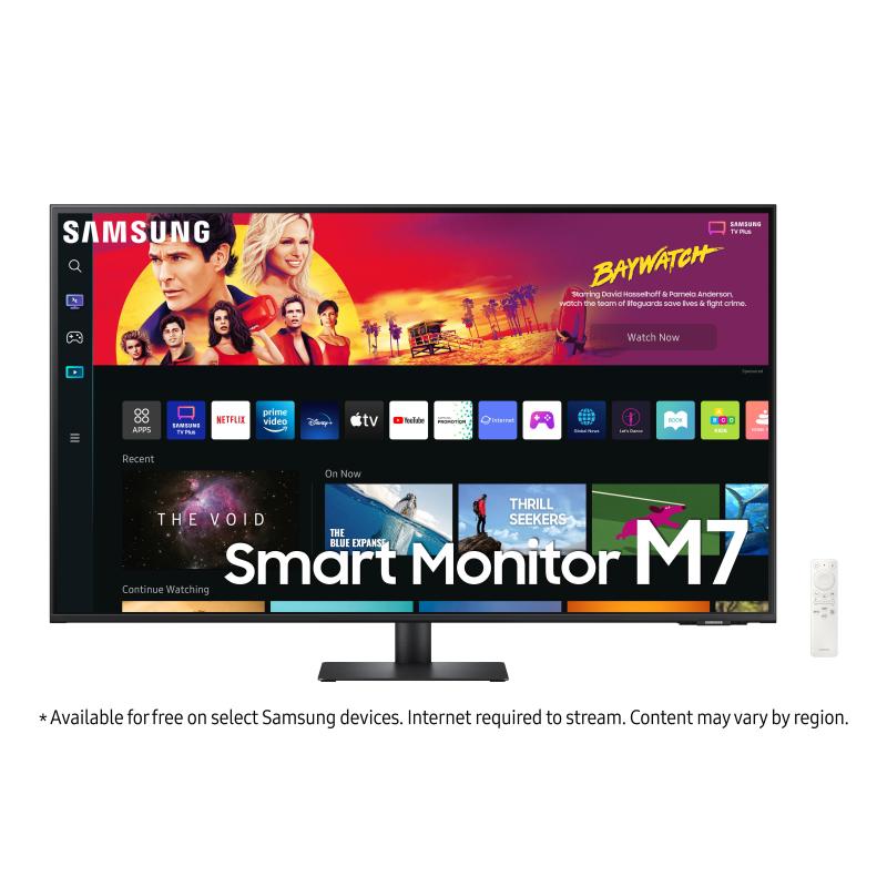Image of Smart monitor m7 (s43bm700) flat 43`` 3840x2160 (uhd 4k) piattaforma smart tv (amazon video netflix) airplay mirroring office 365 wireless dex casse integrate wifi hdmi usb type-c