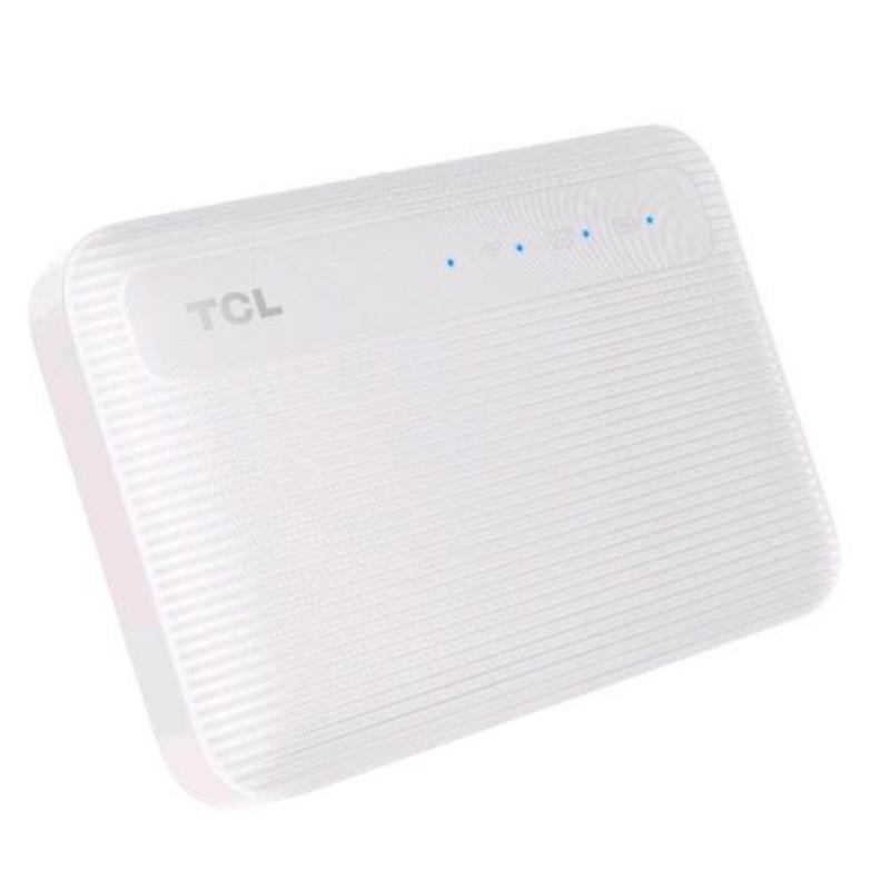 Image of Tcl mw63vk link zone modem router portatile ricaricabile 4g lte cat 6 wi-fi dual band 2.4/5ghz download 300 upload 50 mbps 8 ore di automomia max 32 utenti white