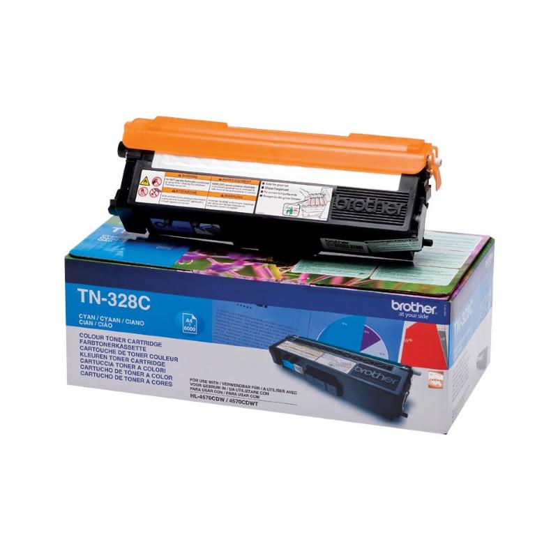 Image of Brother tn-328c toner ciano per dcp-9270cdn/hl-4570cdw-4570cdwt 6.000 pag