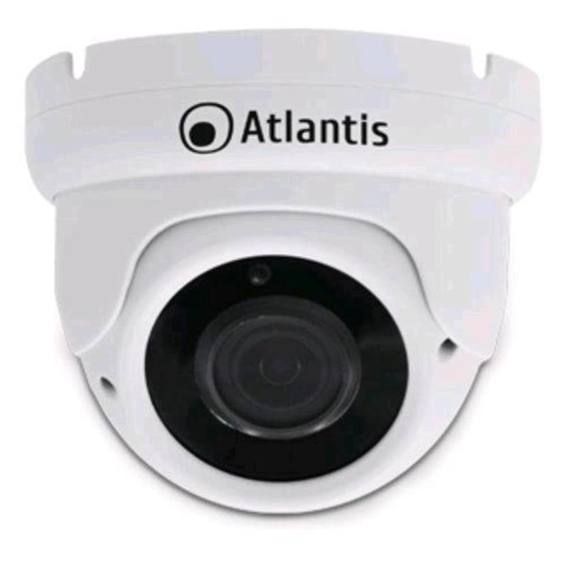 Image of Atlantis videocamera ip poe dome bianca 5mp ip66 cmos 1-2.8` ottica fissa 36mm