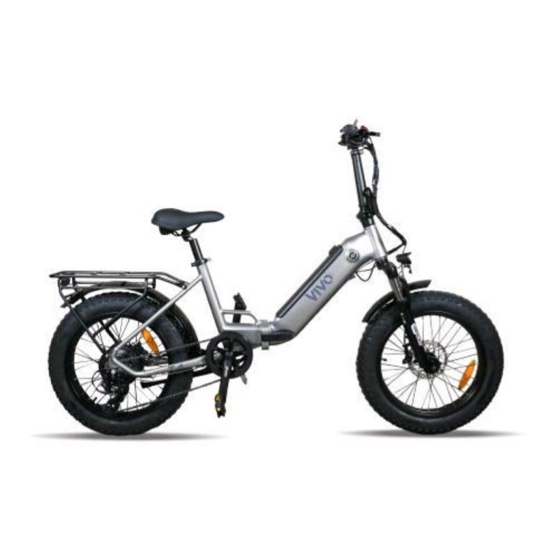 Image of Vivo bike fat bike vt4 special bicicletta elettrica pieghevole 250w rute da 20 velocita` 25km/h autonomia 50 km grigio