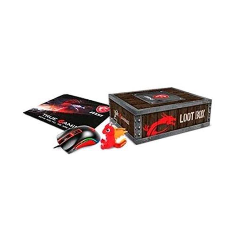 Image of Msi loot box kit mouse gaming m92 + tappetino mouse + portachiavi