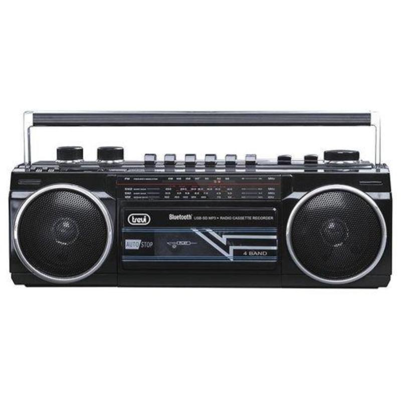 Image of Trevi rr 501 bt stereo boombox portatile bluetooth usb sd mp3 nero