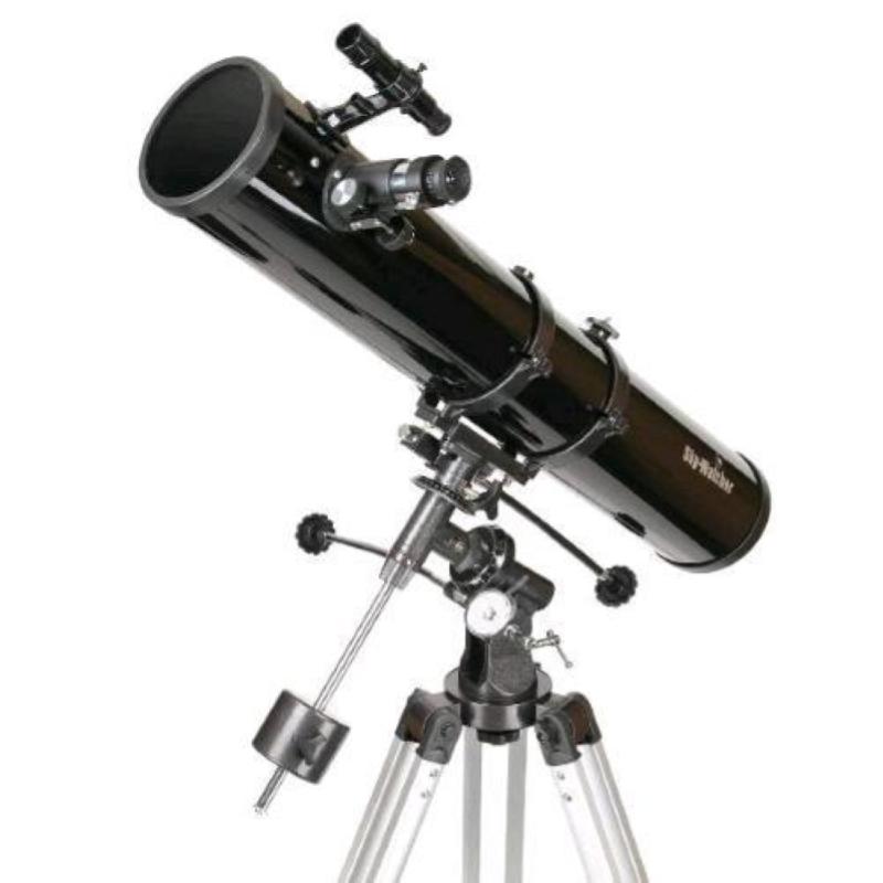 Image of Sky watcher newton 114 telescopio riflettore obiettivo 114 mm focale 900 mm con treppiede nero
