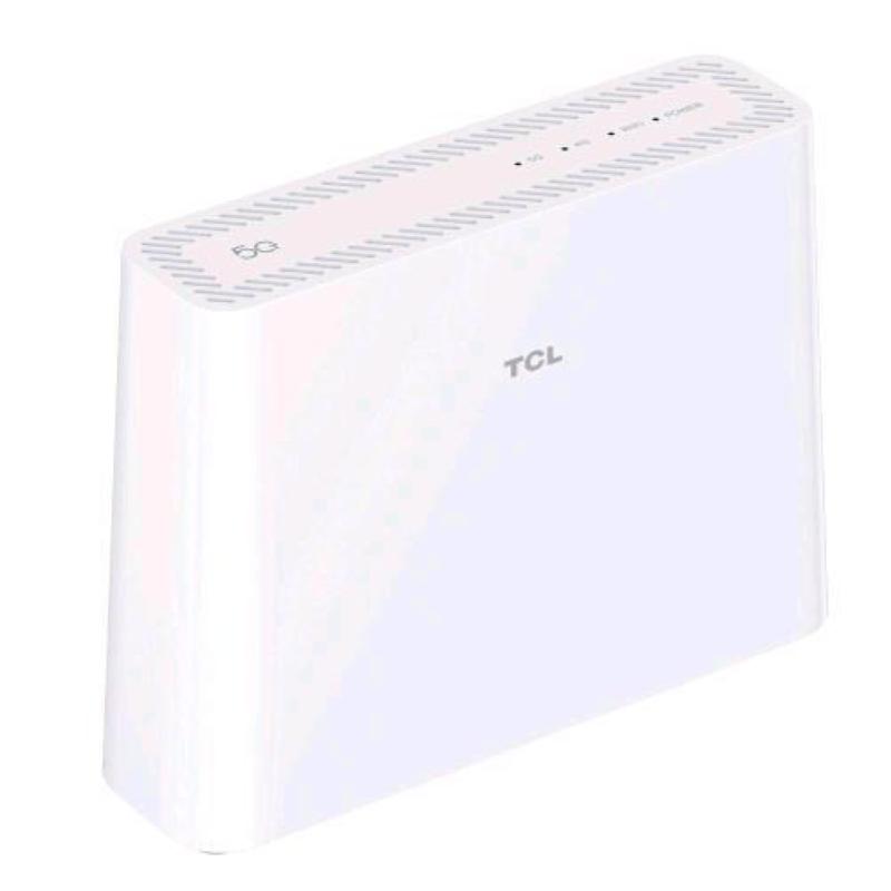 Tcl hh512lm link hub modem router 5g fino a 3.47gbps 4g lte home station white wi-fi tri band 2.4/5/6 ghz 1 porta lan/wan + 1 porta lan max 32 utenti connessi