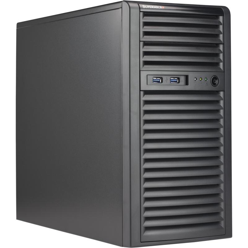 Supermicro cse-731i-404b, mini tower, server, nero, micro atx, hdd, rete, potenza, sistema, kensington