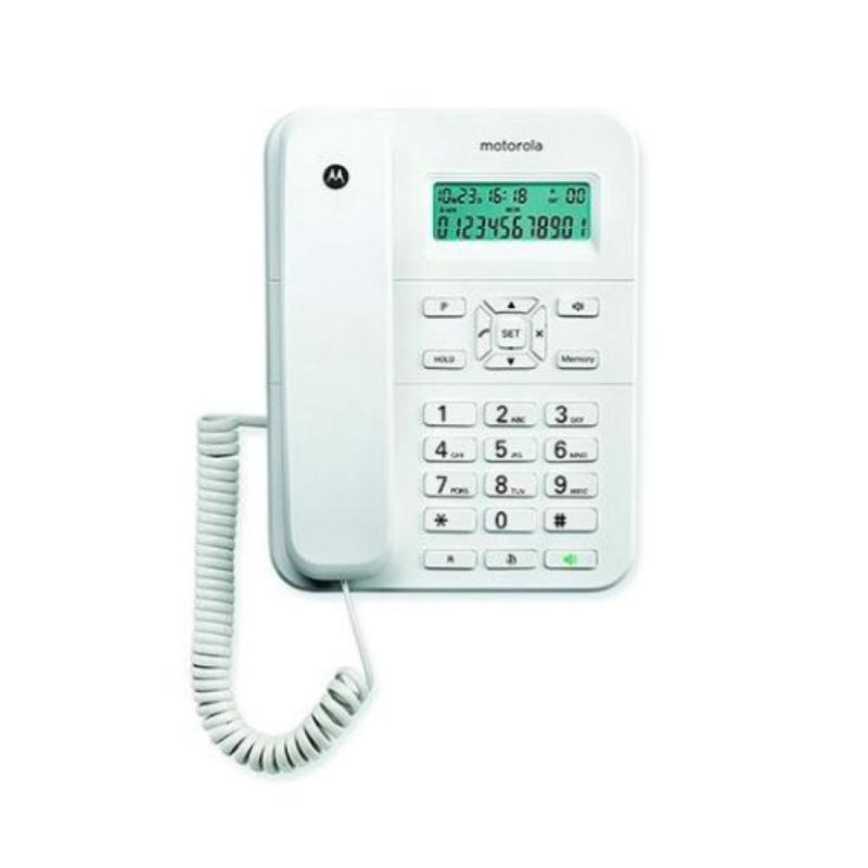 Image of Motorola ct202 telefono fisso bianco con display