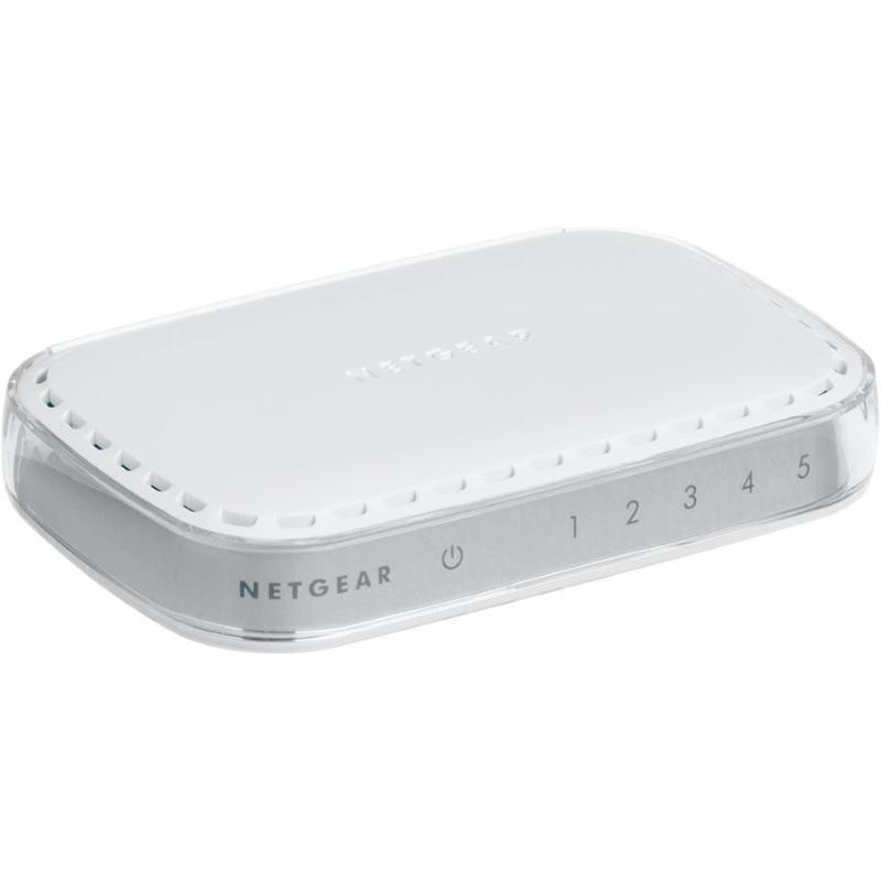 Netgear switch 5p gigabit alimentatore esterno platinum case led integrati