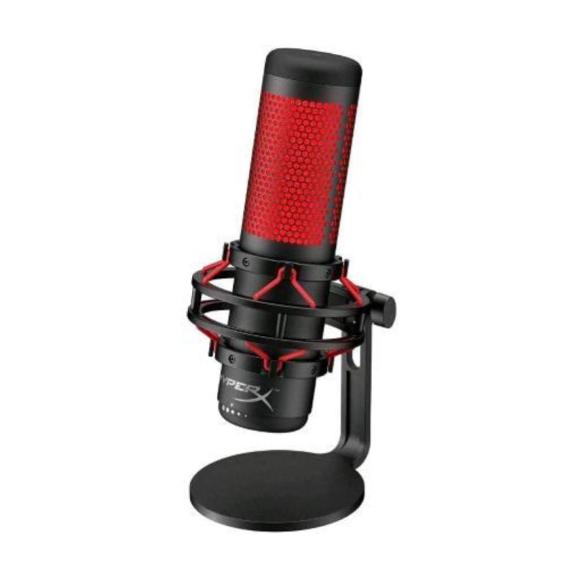 Image of Hp hyperx quadcast microfono standalone per streamer e podcaster compatibile con pc ps5 ps4 e mac black red