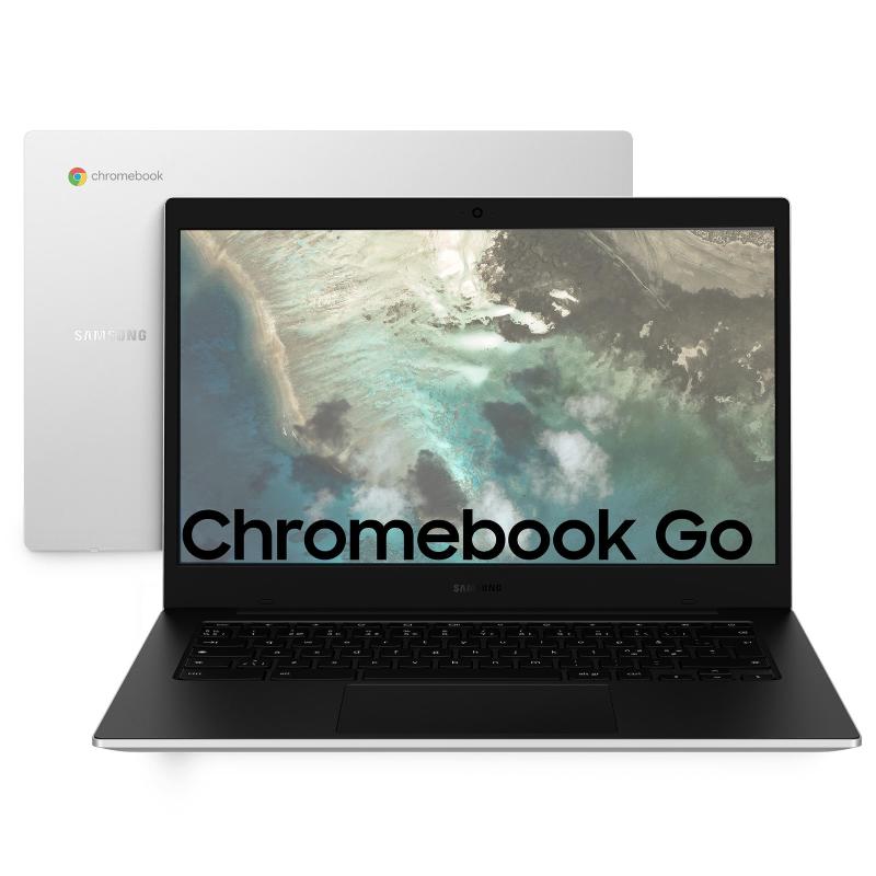 Image of Samsung chromebook notebook, processore intel celeron n4500, ram 4gb, hdd 64gb emmc, display 14``, chrome os