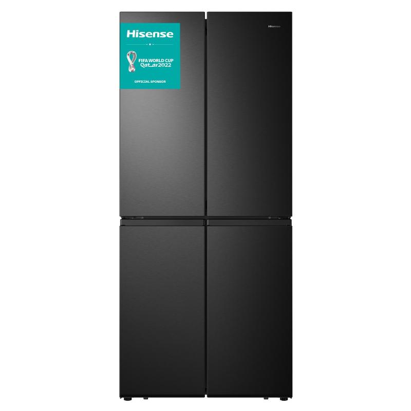 Image of Hisense rq563n4sf2 frigorifero side by side 4 porte capacita` 432 litri classe energetica f (a++) 181 cm total no frost nero