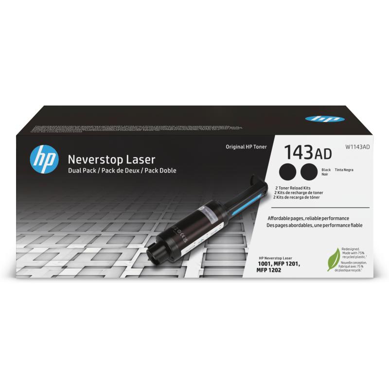 Image of W1143ad hp143ad 2-pack relod.toner