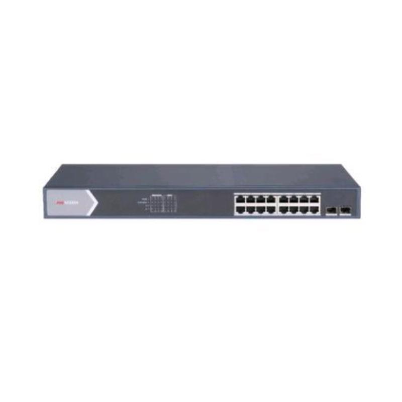 Hikvision ds-3e1518p-si switch di rete gestito l2 gigabit ethernet 10/100/1000 mbps 16xrj-45 full duplex supporto poe black