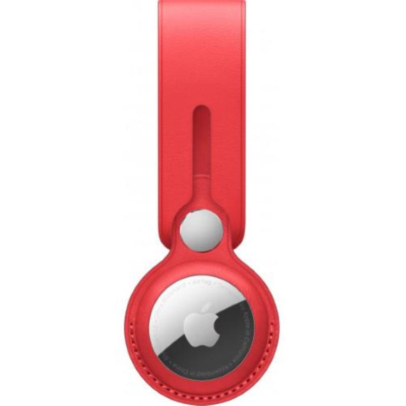 Image of Airtag apple leather loop product red italia