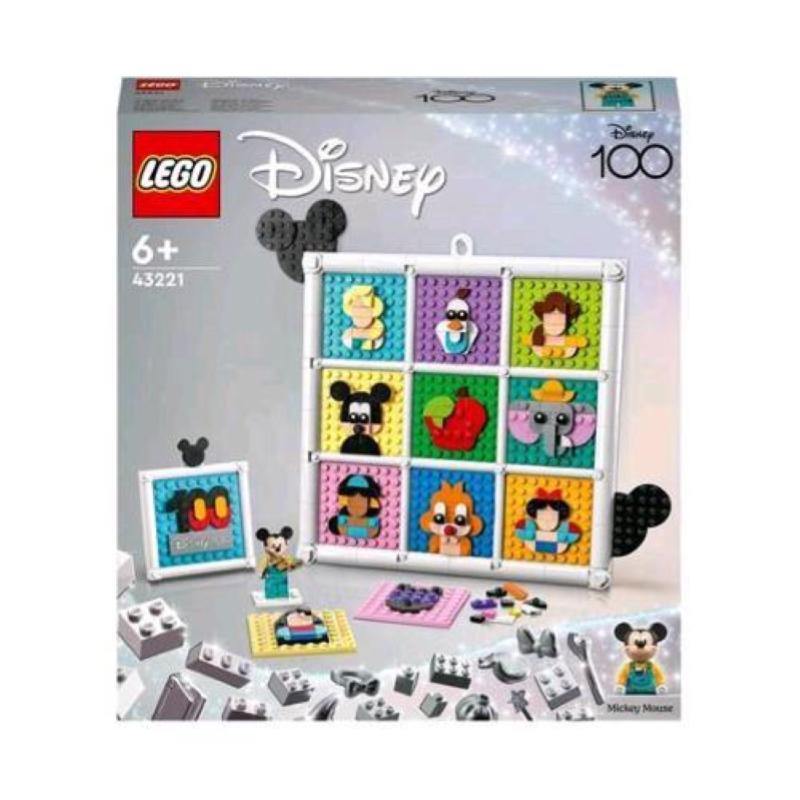 Image of Lego disney 43221 100 anni di icone disney, set arti e mestieri con personaggi, 72 mosaici da creare e minifigure di topolino